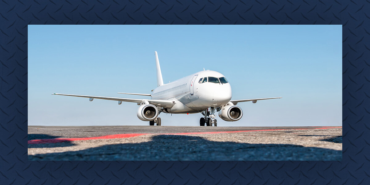 white airplane